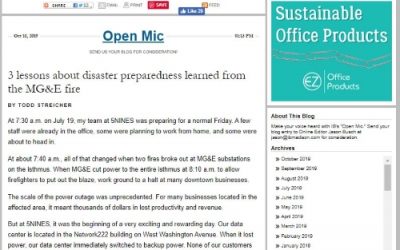 5NINES disaster preparedness story is featured in In Business magazine
